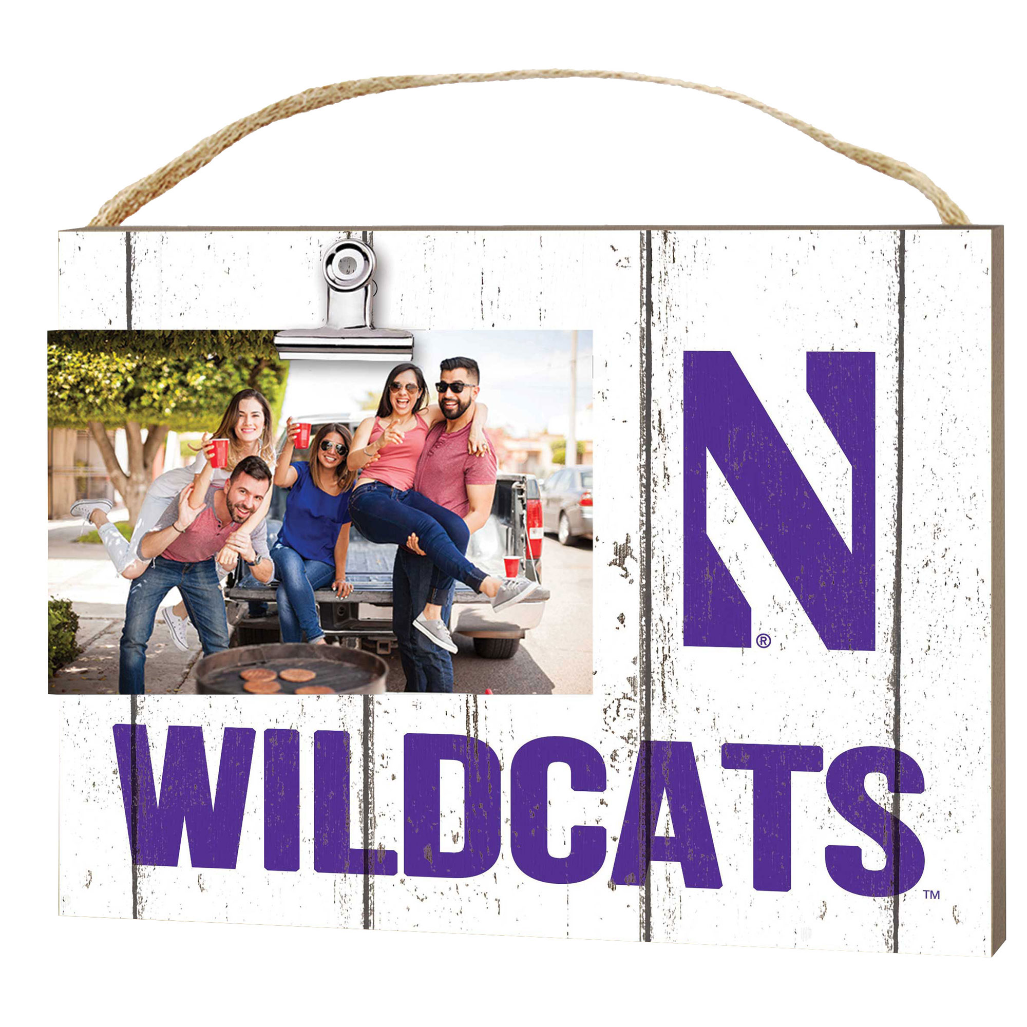 Northwestern Wildcats 8" x 10" Weathered Clip It Frame - Image 2