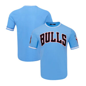 Men's Pro Standard  Blue Chicago Bulls Classic Chenille Double Knit T-Shirt