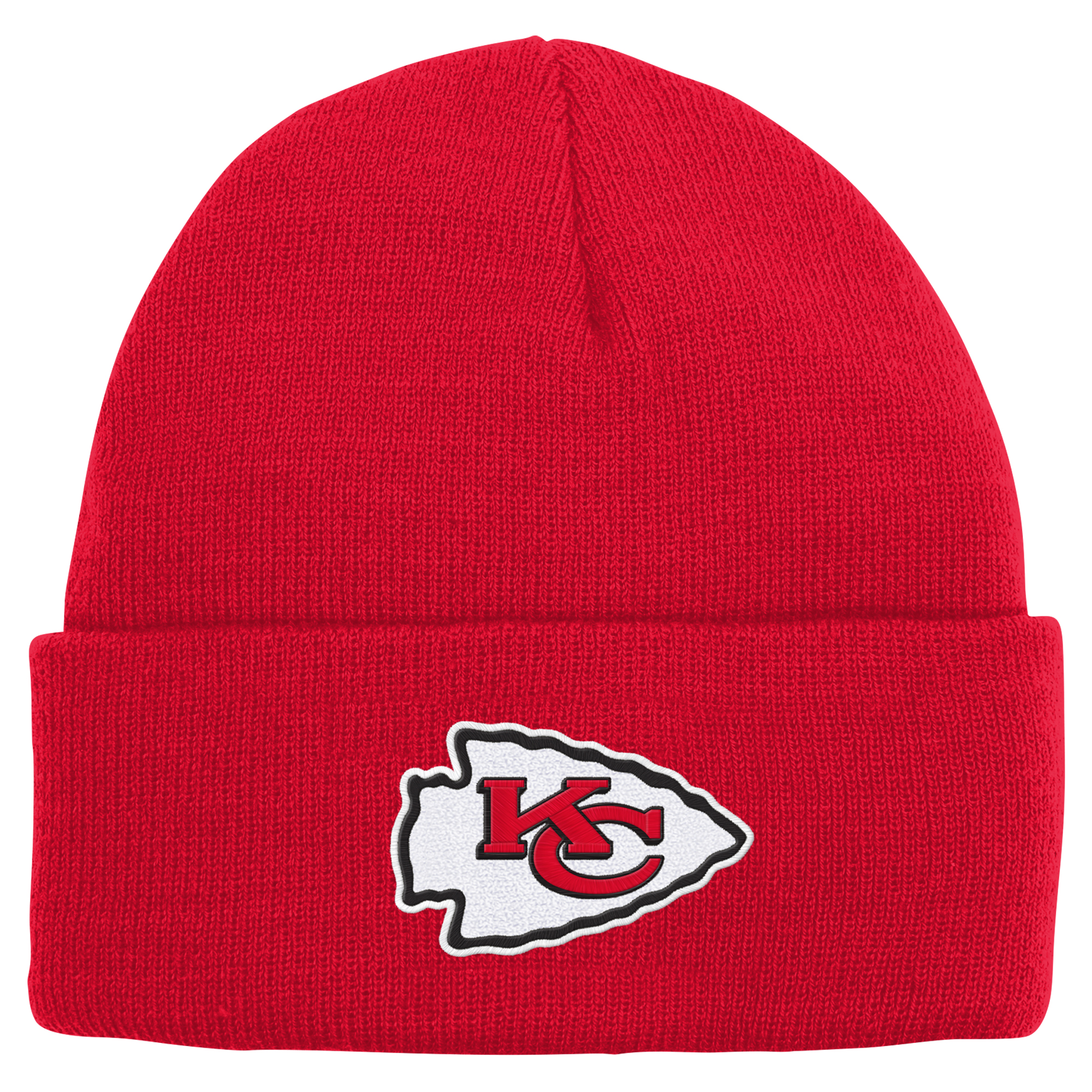 Youth Red Kansas City Chiefs Basic Cuffed Knit Hat