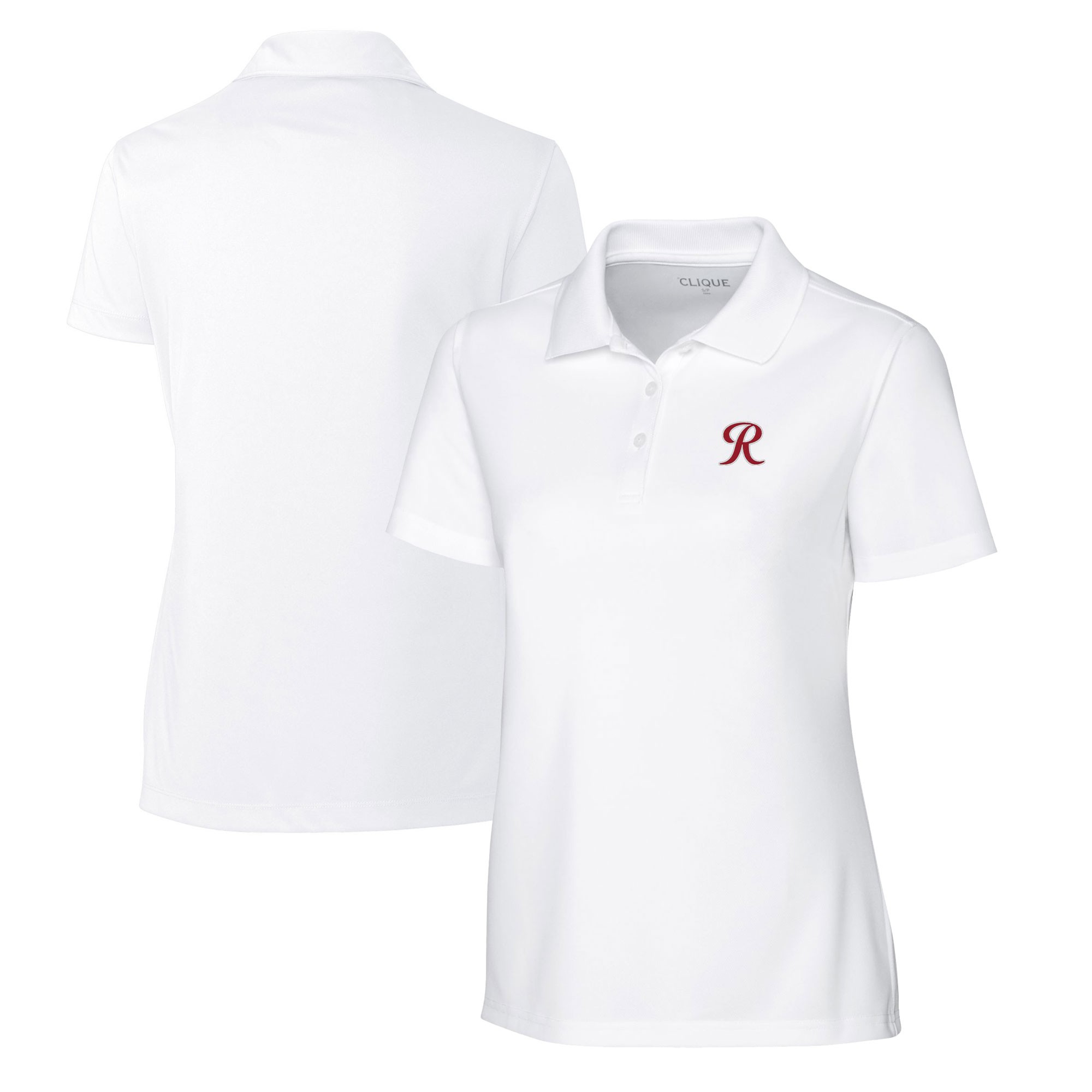 Women's Cutter & Buck White Tacoma Rainiers Clique Spin Eco Performance Pique Women's Polo - Image 5