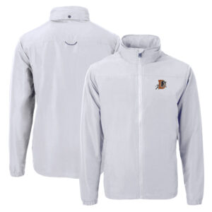 Men's Cutter & Buck Gray Durham Bulls Charter Eco Recycled Full-Zip Jacket