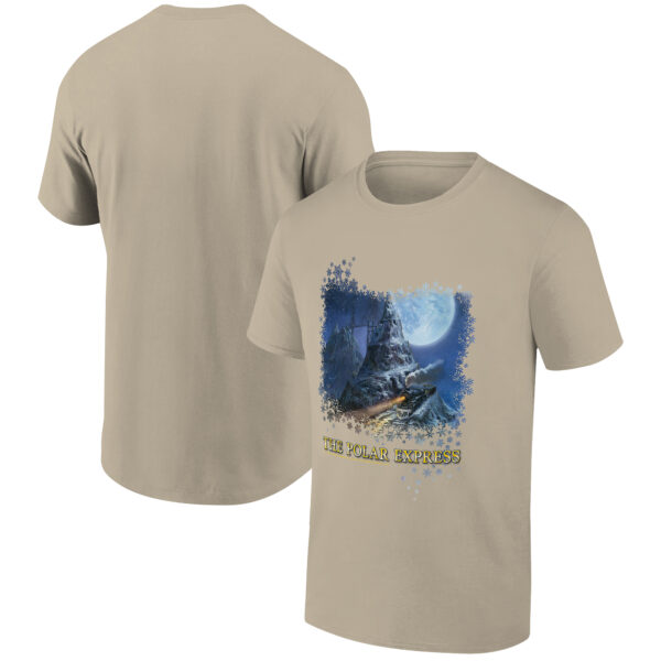 Men's Ripple Junction Tan The Polar Express  Holiday Graphic T-Shirt - Image 5