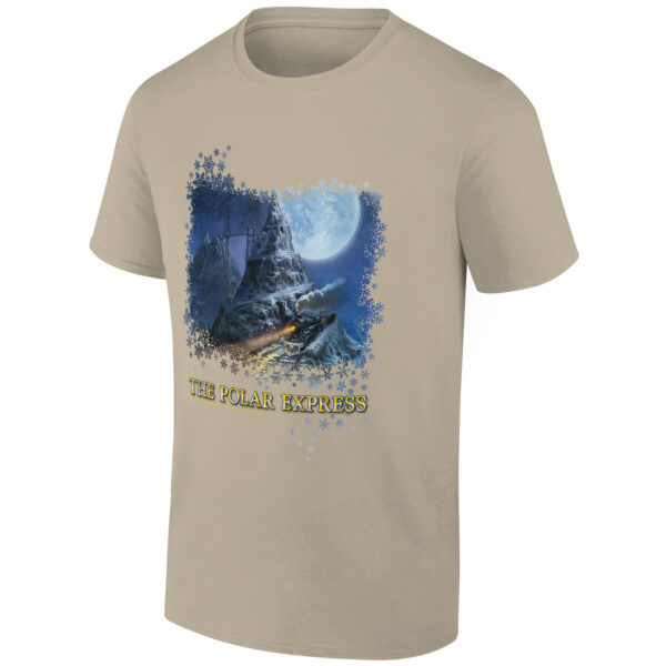 Men's Ripple Junction Tan The Polar Express  Holiday Graphic T-Shirt - Image 6