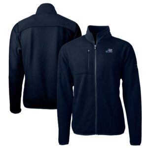 Men's Cutter & Buck Navy West Michigan Whitecaps Big & Tall Cascade Eco Sherpa Fleece Full-Zip Jacket