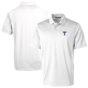 Men's Cutter & Buck White Tulsa Drillers Big & Tall Prospect Textured Stretch Polo