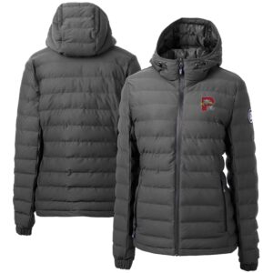 Women's  Cutter & Buck  Gray Portland Sea Dogs Mission Ridge Repreve Puffer Full-Zip Jacket