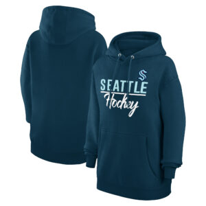 Women's G-III 4Her by Carl Banks  Deep Sea Blue Seattle Kraken Team Fleece Pullover Hoodie