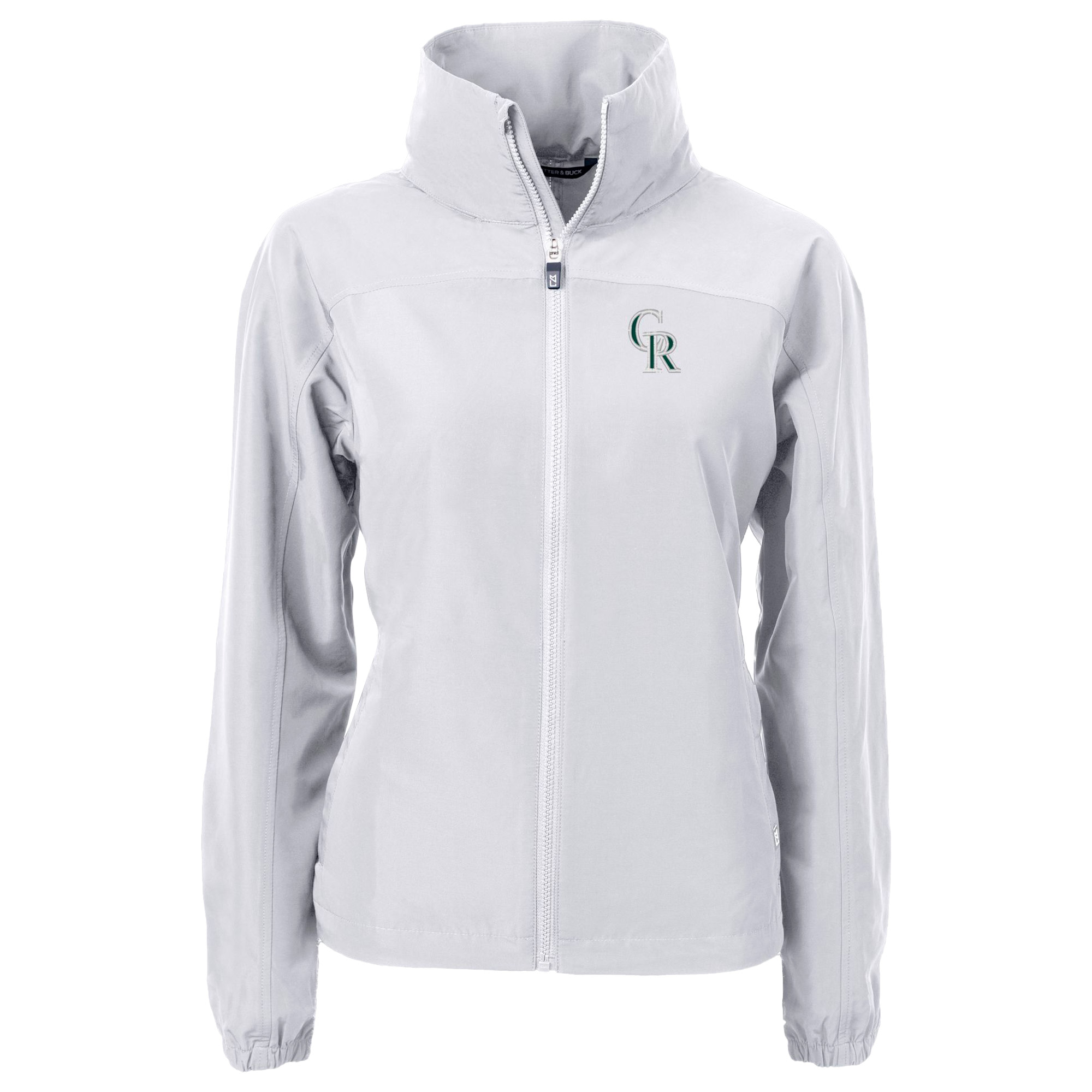 Women's Cutter & Buck Gray Colorado Rockies City Connect Charter Eco Recycled Full-Zip Jacket - Image 6