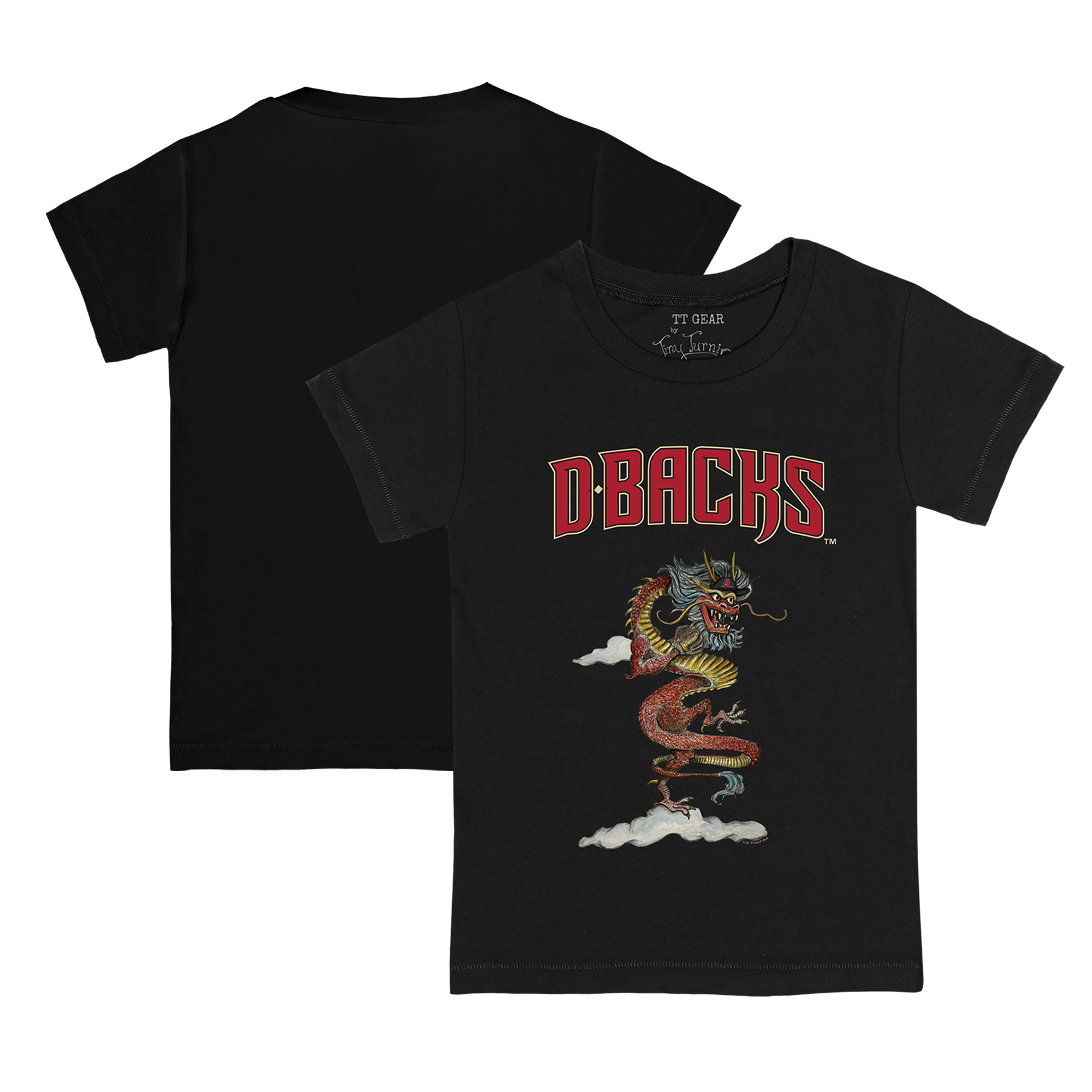 Infant Tiny Turnip Black Arizona Diamondbacks 2024 Year of the Dragon T-Shirt - Image 2