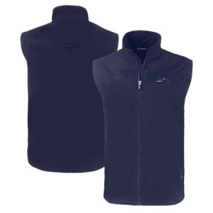 Men's Cutter & Buck College Navy Seattle Seahawks  Americana Charter Eco Recycled Full-Zip Vest