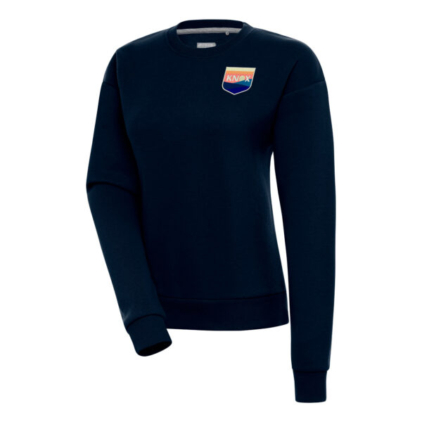 Women's Antigua Navy One Knoxville SC Victory Crewneck Pullover Sweatshirt