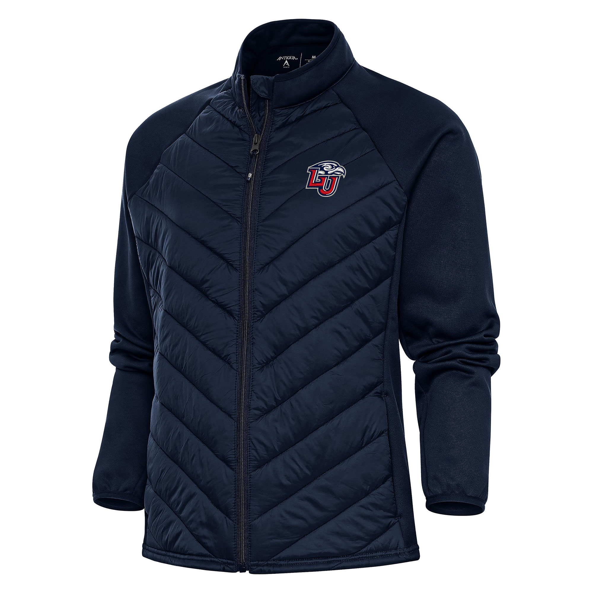 Women's Antigua Navy Liberty Flames Altitude Full-Zip Puffer Jacket