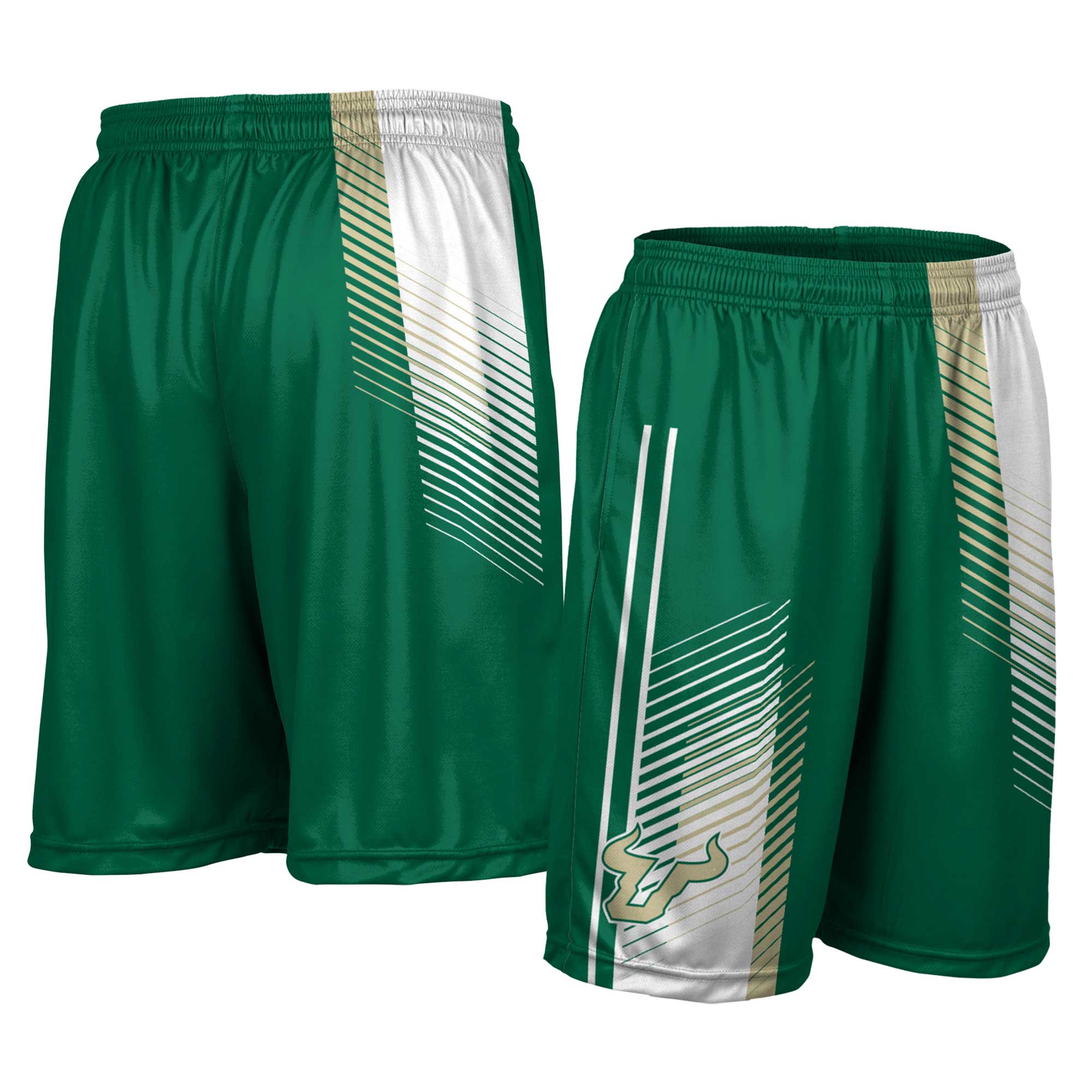 Men's ProSphere Green South Florida Bulls Hustle Pocketed Shorts - Image 2