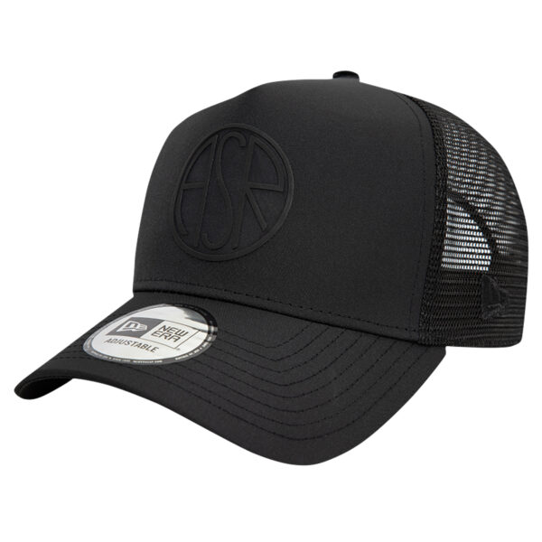Men's New Era Black AS Roma A-Frame Trucker 9FORTY Adjustable Hat - Image 9