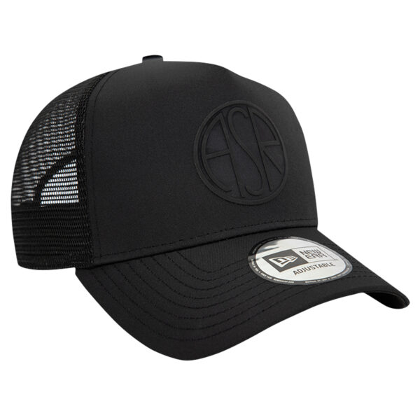 Men's New Era Black AS Roma A-Frame Trucker 9FORTY Adjustable Hat - Image 11