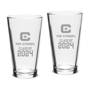 Citadel Bulldogs Class of 2024 Two-Piece 16oz. Classic Pint Glass Set