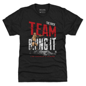 Men's 500 Level  Heather Black The Rock Team Bring It Premium Tri-Blend T-Shirt