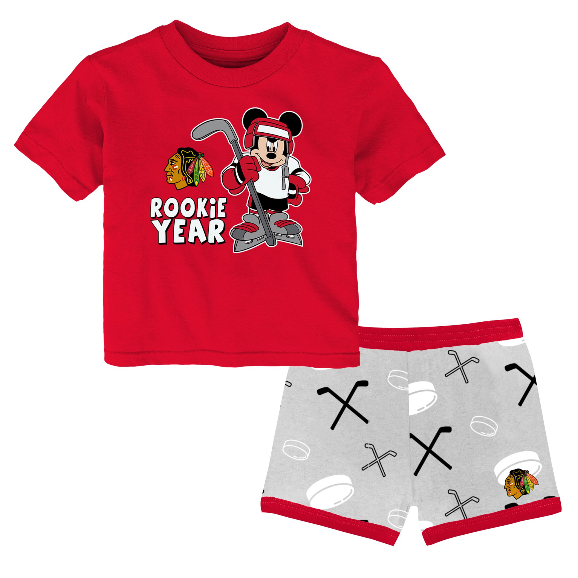 Toddler Chicago Blackhawks Disney Rookie Year T-Shirt & Shorts Set - Image 5