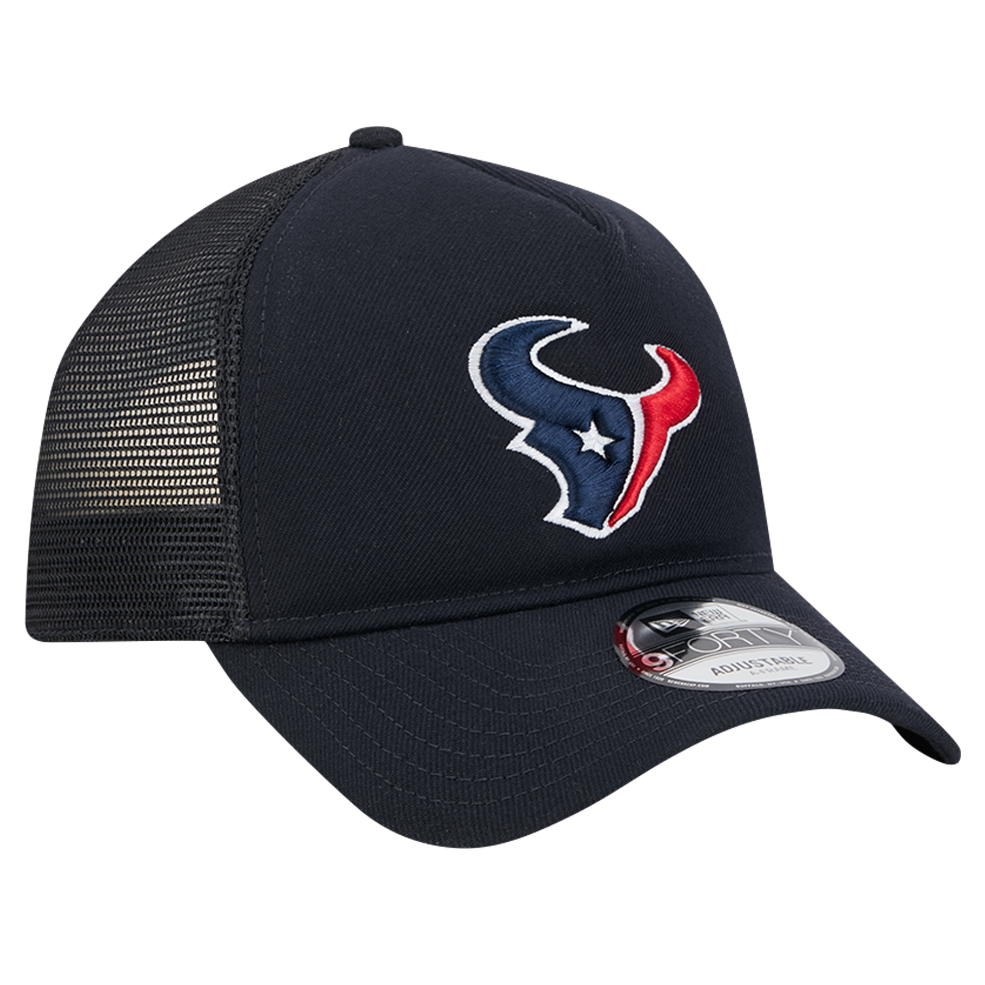 Men's New Era Navy Houston Texans 9FORTY A-Frame Trucker Adjustable Hat - Image 7