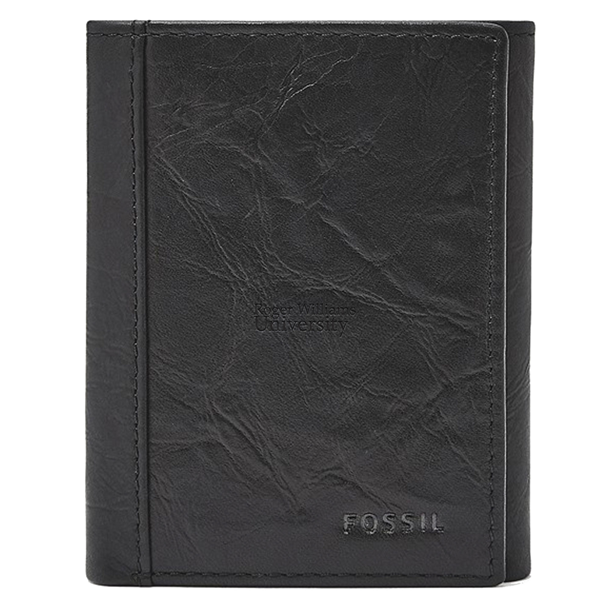 Fossil Black RWU Hawks Neel Extra Capacity Trifold Wallet