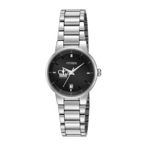 Women's Citizen Watch Silver Columbia University Black Dial Stainless Steel Watch