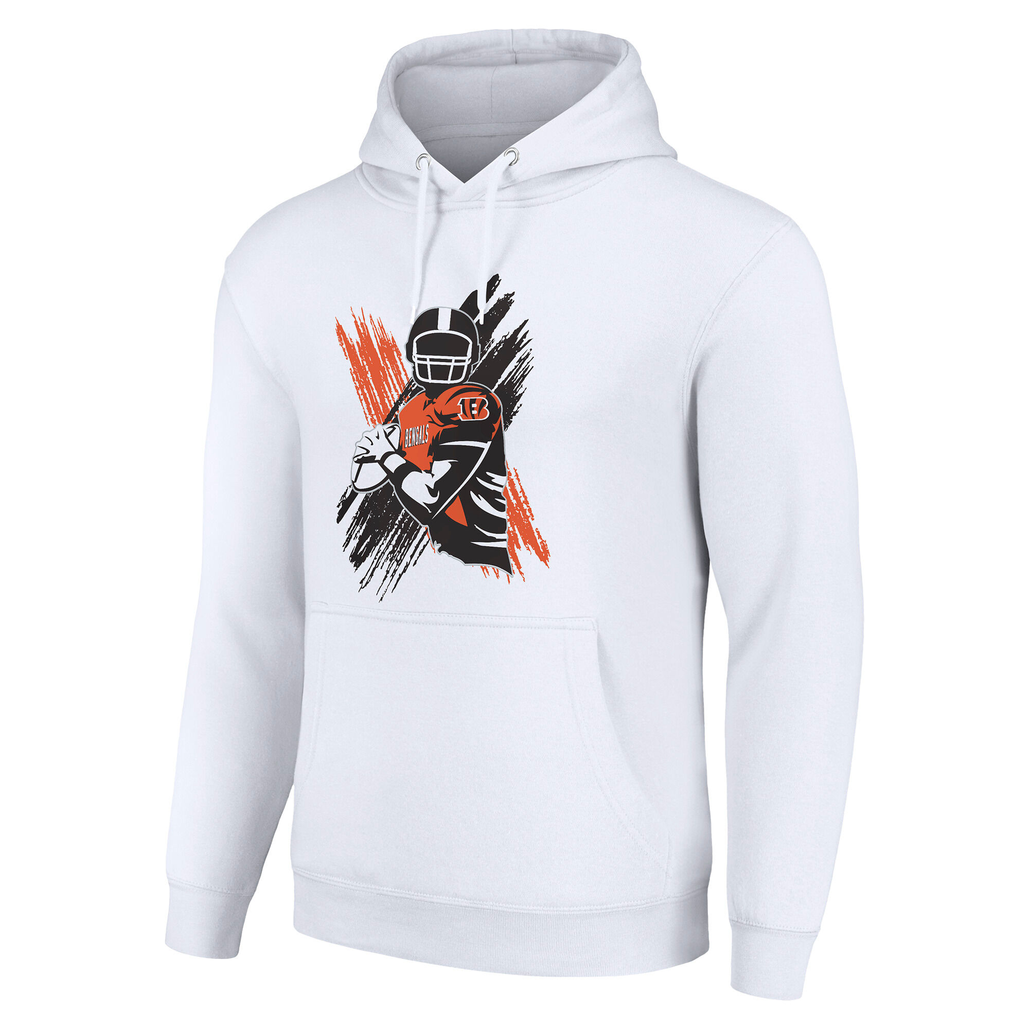 Men's Starter White Cincinnati Bengals Player X Fleece Pullover Hoodie - Image 6