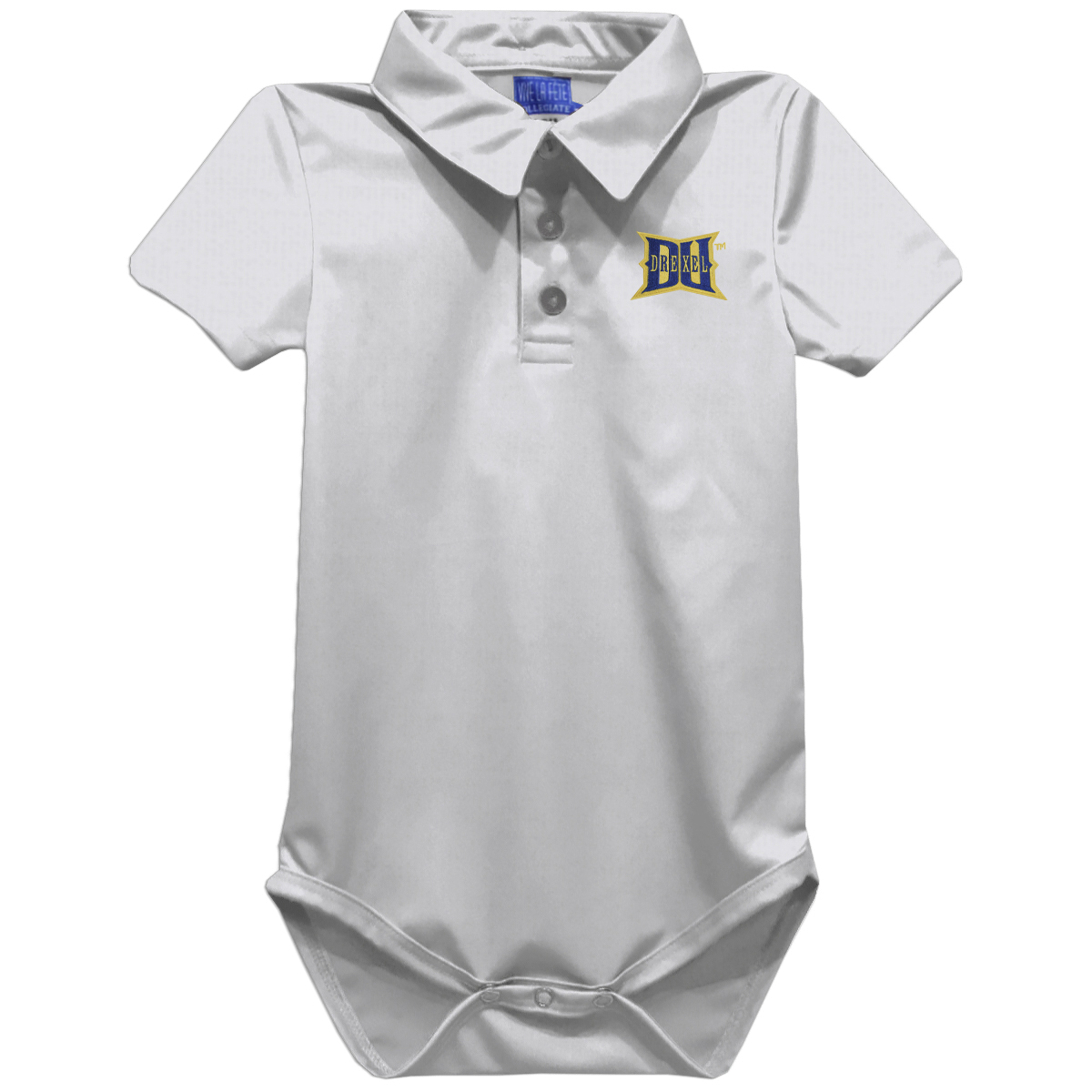 Infant Vive La Fete White Drexel Dragons Polo Bodysuit