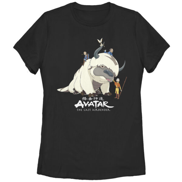 Women's Mad Engine Black Avatar: The Last Airbender Avatar Gang T-Shirt