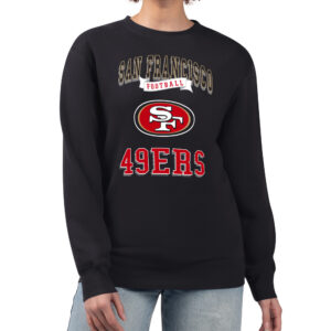 Women's G-III 4Her by Carl Banks Black San Francisco 49ers Team Logo Graphic Tri-Blend Pullover Sweatshirt