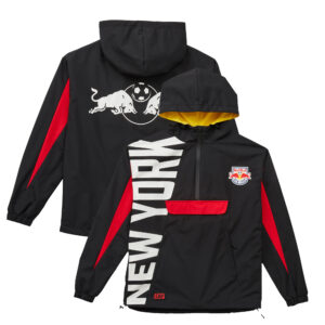 Unisex Live Breathe Futbol Black New York Red Bulls Tekker Half-Zip Anorak Jacket