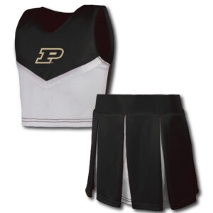 Girls Youth Garb Black Purdue Boilermakers Cheerleader Top & Skirt Set