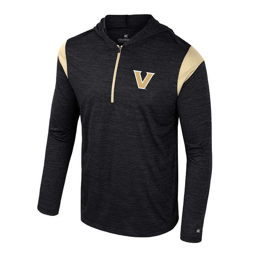 Men's Colosseum Black Vanderbilt Commodores Dozer Half-Zip Windshirt - Image 6