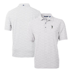 Men's Cutter & Buck Gray South Florida Bulls Virtue Eco Pique Botanical Print Recycled Polo