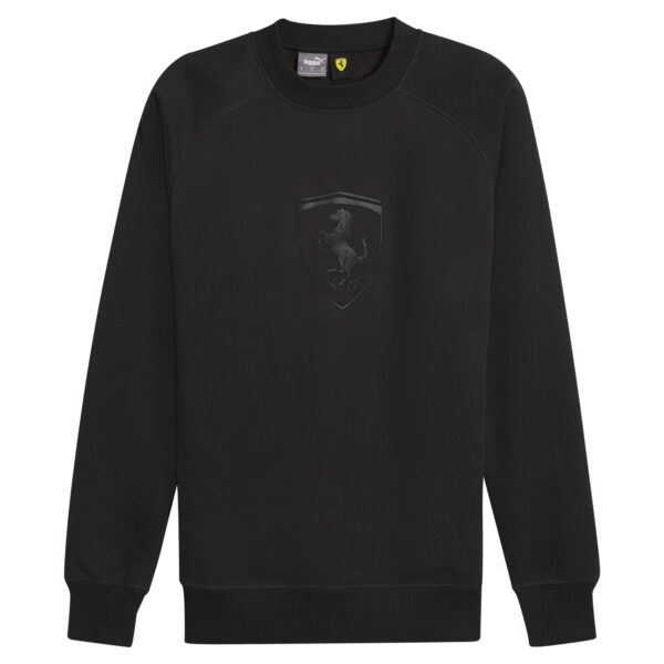 Men's Puma Black Scuderia Ferrari 2024 Big Shield Pullover Sweatshirt - Image 3