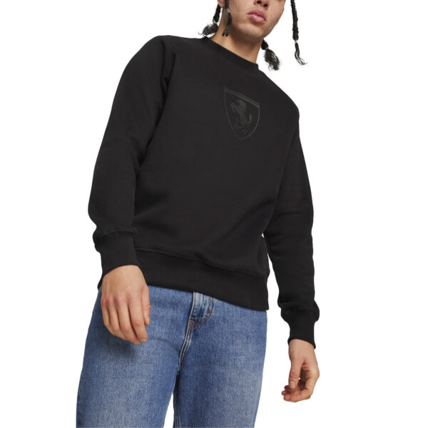 Men's Puma Black Scuderia Ferrari 2024 Big Shield Pullover Sweatshirt - Image 10