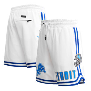 Men's Pro Standard White Detroit Lions Classic Chenille Shorts