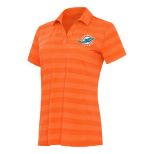 Women's Antigua  Orange Miami Dolphins Tunnel Polo