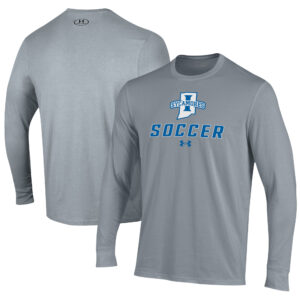 Men's Under Armour Gray Indiana State Sycamores Soccer Performance Long Sleeve T-Shirt