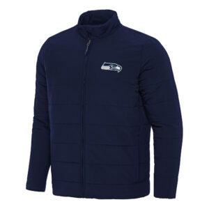 Men's Antigua  Navy Seattle Seahawks Swelter Full-Zip Jacket