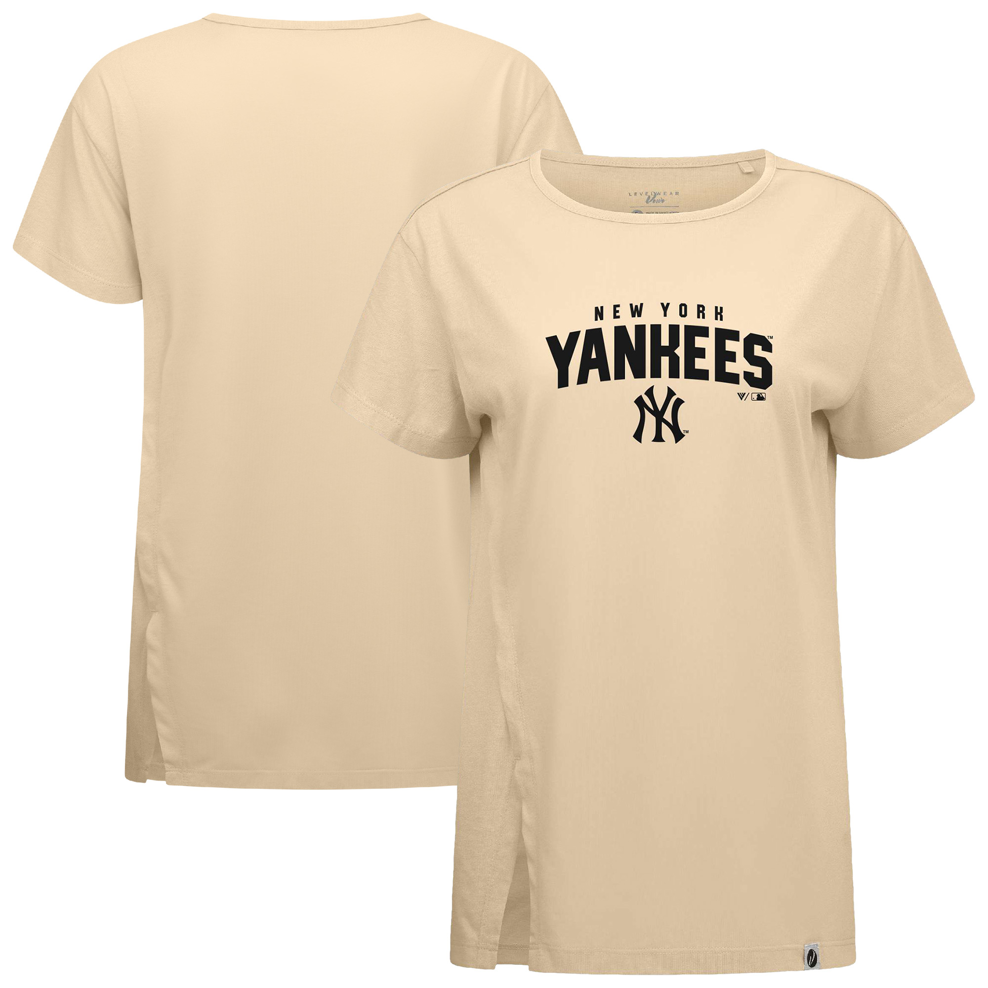 Women's Levelwear Khaki New York Yankees Influx Team Arch T-Shirt