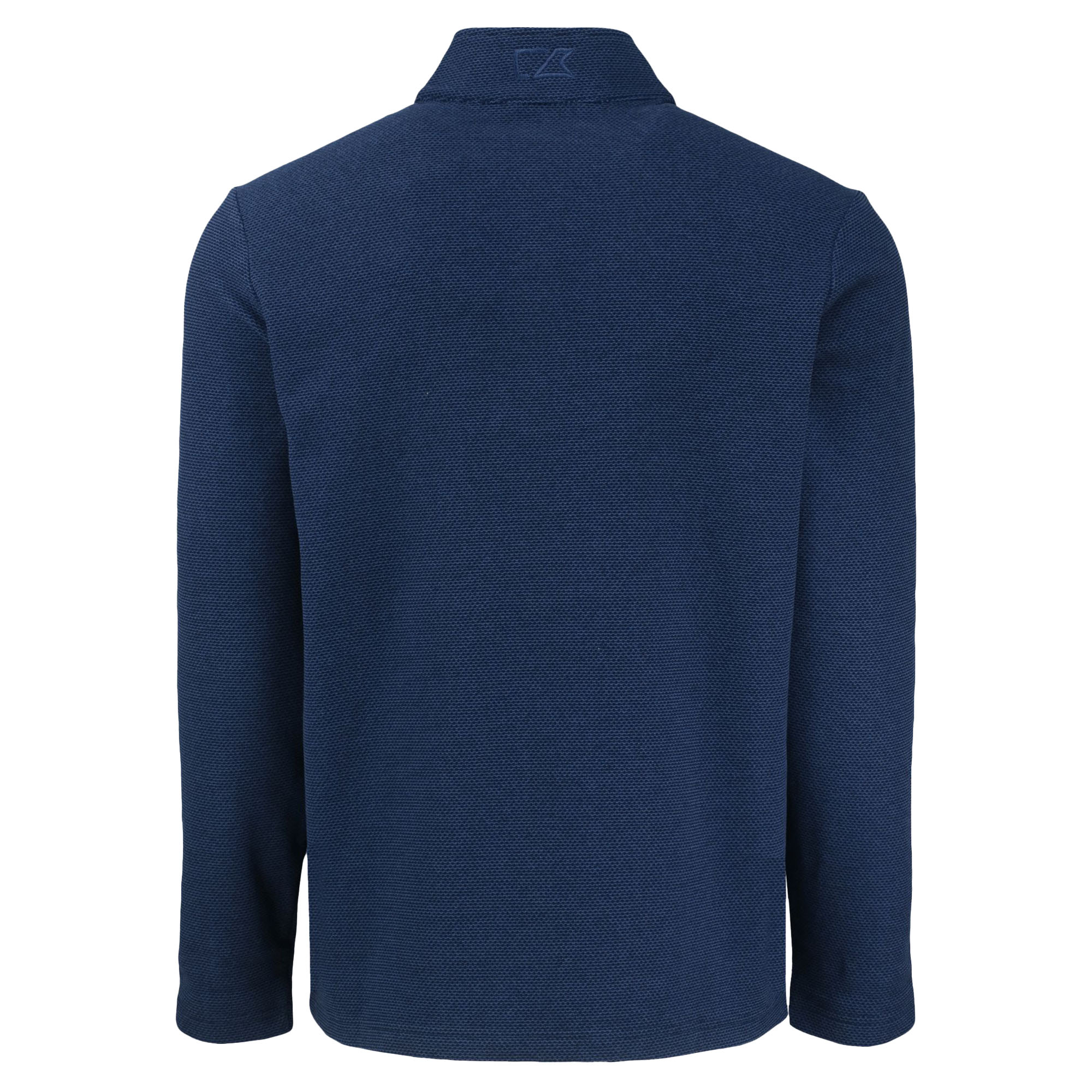 Men's Cutter & Buck Navy Washington Nationals Hunts Point Eco Textured Fleece Recycled Half-Snap Sweatshirt - Image 7