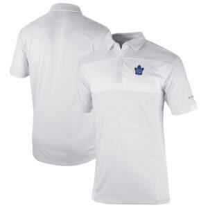 Men's Columbia  White Toronto Maple Leafs Omni-Wick Total Control Polo