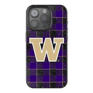 Keyscaper Washington Huskies Plaid Bling iPhone Case