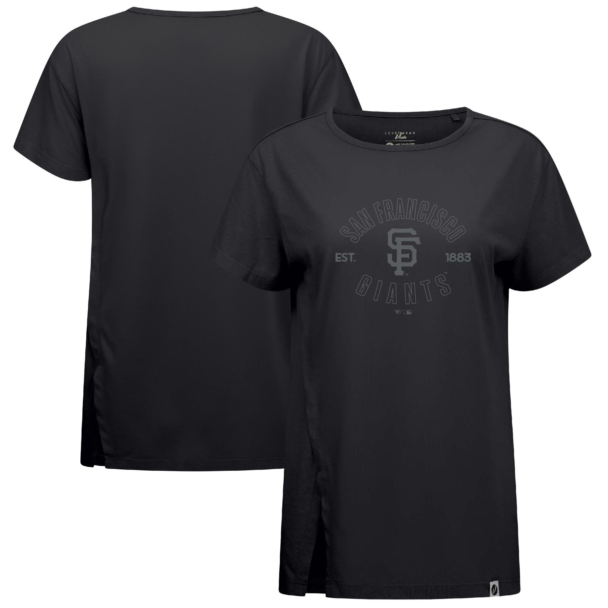 Women's Levelwear Black San Francisco Giants Influx Abyssal T-Shirt