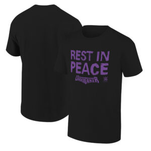 Men's Ripple Junction Black The Undertaker Rest In Peace Graphic T-Shirt