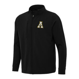 Men's Antigua Black Appalachian State Mountaineers Regard Full-Zip Jacket