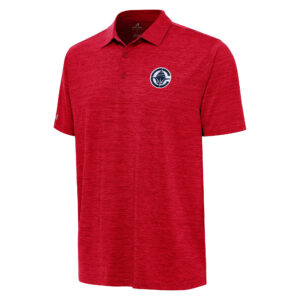 Men's Antigua  Heather Red LA Clippers Layout Polo