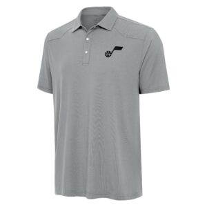 Men's Antigua  Gray Utah Jazz Western Polo