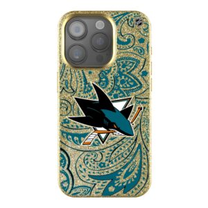 Keyscaper Gold San Jose Sharks Paisley Bling iPhone Case