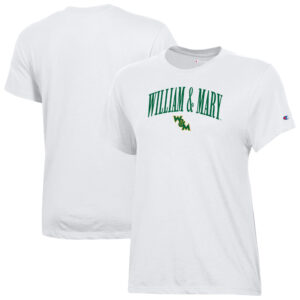 Women's Champion  White William & Mary Tribe Core T-Shirt